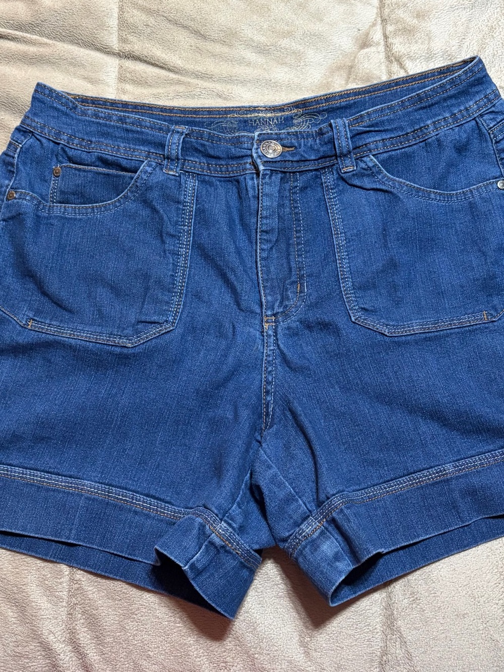 Hannah Dark Blue 5 Pocket Denim Shorts